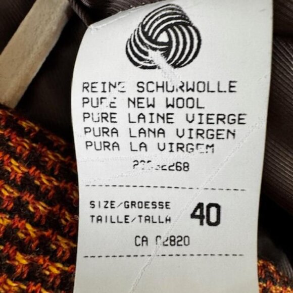 Vintage Monti Wool Tweed Checked Blazer Preppy Academia Autumn - Picture 8 of 10